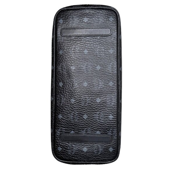 MCM Black Visetos Anya Tote Shoulder Bag Top Zip Carryall - Picture 3 of 12